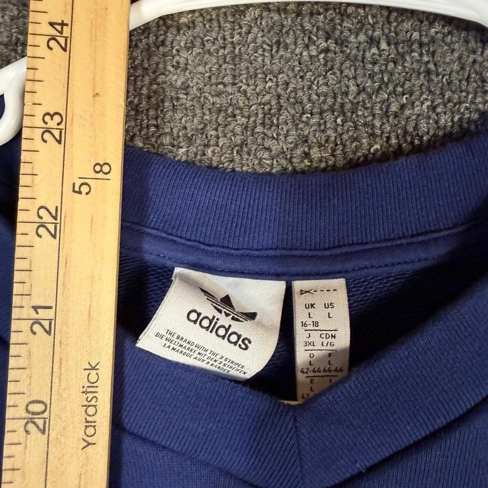Adidas Originals Athletic Club Blue Crewneck Sweatshirt DA24628 Mens Large